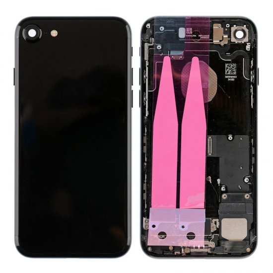 For iPhone 7 Back Cover with Small Parts Assembly Jet Black