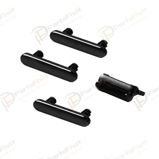 For iPhone 7 4 in 1 Side Buttons Jet Black