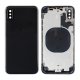 For iPhone X Back Glass with Middle Frame Black