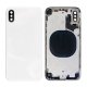 For iPhone X Back Glass with Middle Frame White