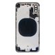For iPhone X Back Glass with Middle Frame White