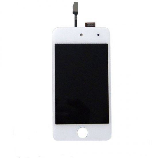 White Original lcd with high copy glass assembly for ipod touch 4th gen